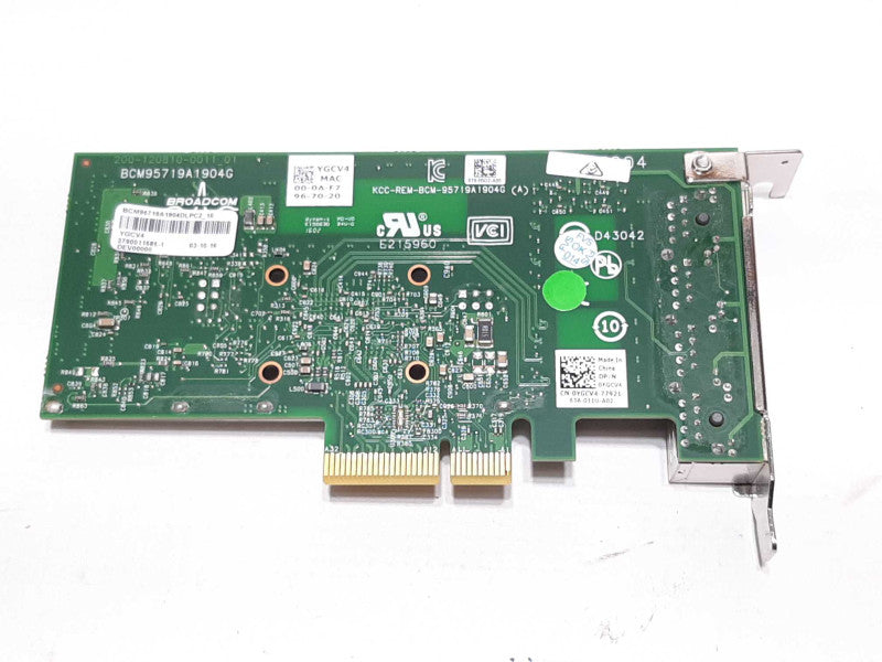 Dell 0YGCV4 Broadcom 5719 Quad-Port 1GbE PCIe Network Interface Card +