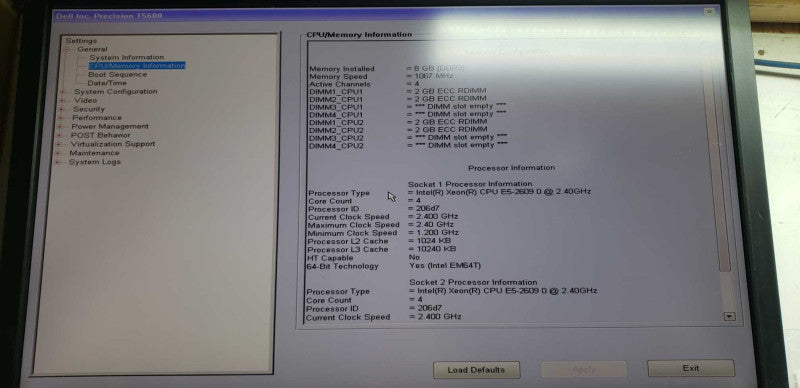 Dell Precision T5600 Xeon E5-2609 @ 2.40ghz / 8gb ram / quadro 600 GPU #