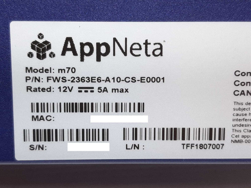 AppNeta M70 Monitoring Point Stencils FWS-2363E6-A10-CS-E0001 +