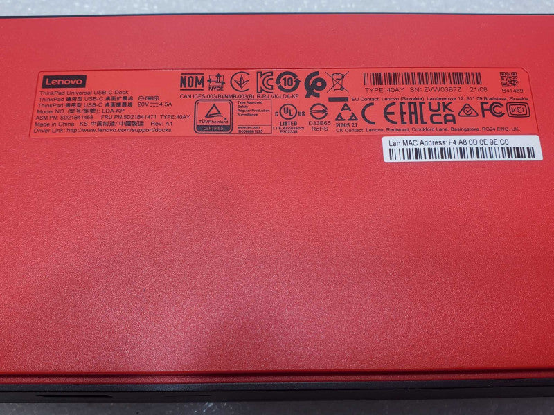 Lenovo ThinkPad USB-C Dock Docking Station LDA-KP _