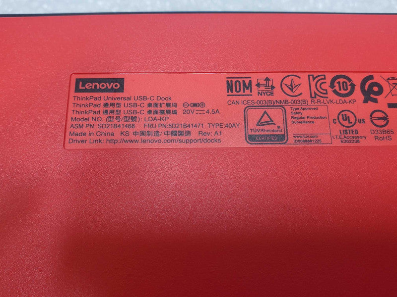 Lenovo ThinkPad USB-C Dock Docking Station LDA-KP _