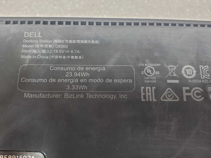 Dell Universal Docking Station D6000 NO AC ADAPTER _