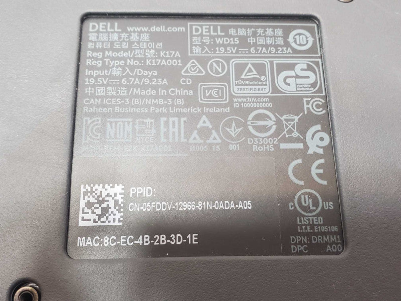 Dell WD15 USB-C Docking Station HDMI _