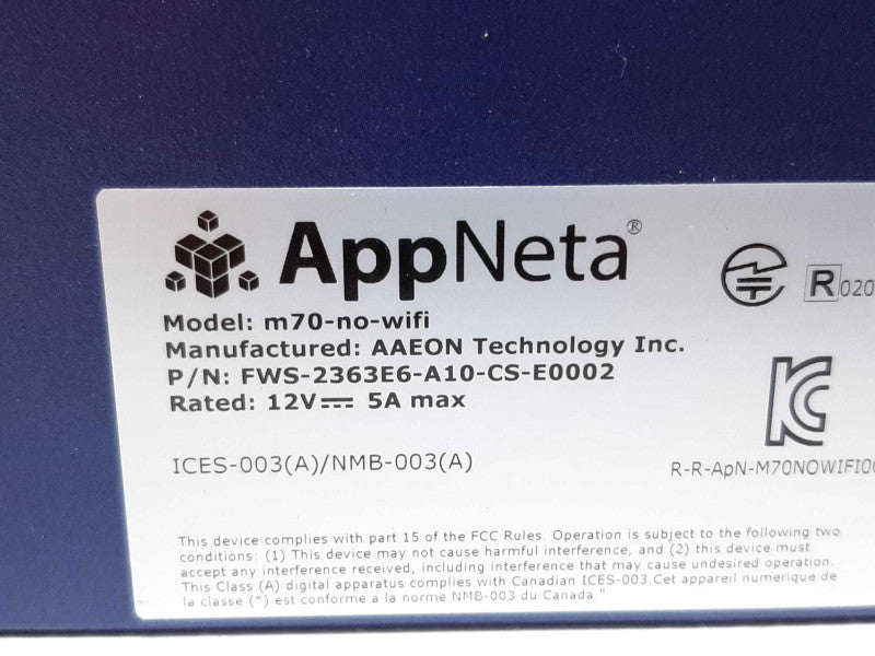 AppNeta M70 m70-no-wifi Monitoring Point Stencils FWS-2363E6-A10-CS-E0002 +