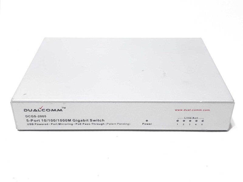 DUALCOMM DCGS-2005 5-Port 10/100/1000 BASE-T Gigabit Ethernet Switch +