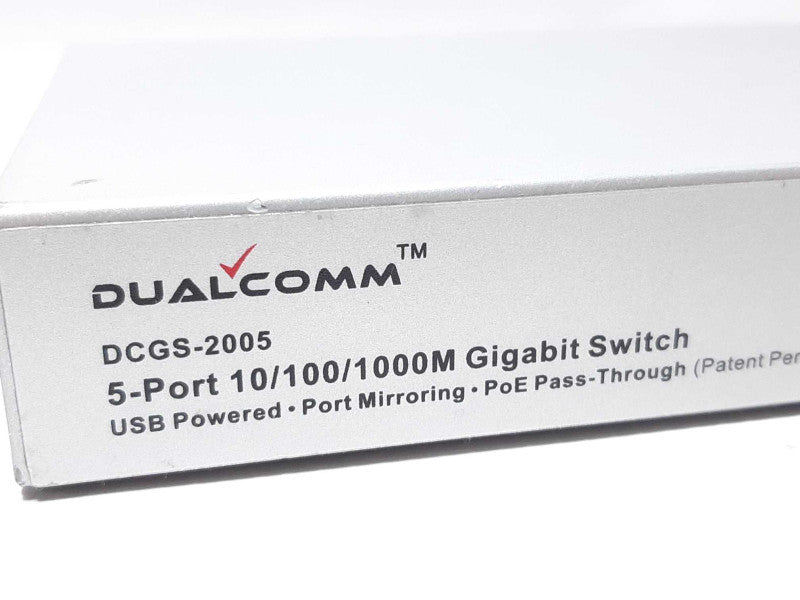 DUALCOMM DCGS-2005 5-Port 10/100/1000 BASE-T Gigabit Ethernet Switch +