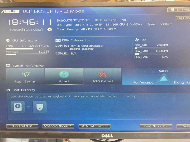 Asus Tower PC, Core I3-4160 3.6GHz, 4GB DDR3, 500GB HDD _