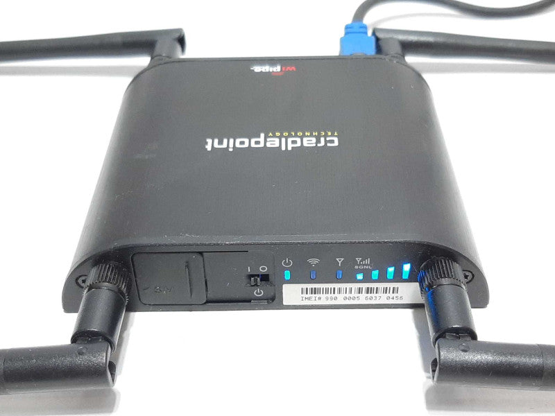 CradlePoint IBR600LE-VZ Verizon SIM Wireless Router US Power Cable & 4 Antenna +