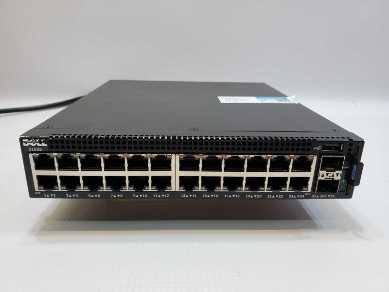 Dell Networking X1026 Smart Web Managed Switch 24 Port GbE PoE 2x Gig SFP Port (
