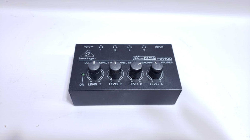 Behringer MICROAMP HA400 Ultra-Compact 4 Channel Stereo Headphone Amplifier [