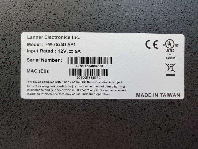 Lanner AppNeta m35 FW-7525D Fanless Network Security Appliance (