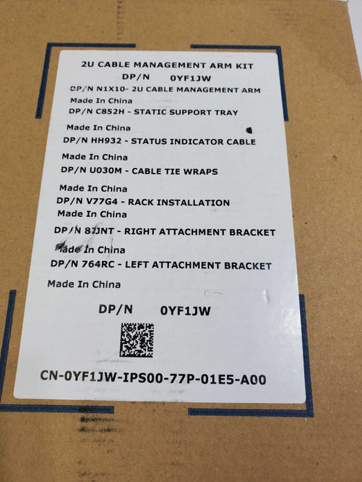 Brand New Dell 2U Cable Management Arm Kit DP/N 0YF1JW )