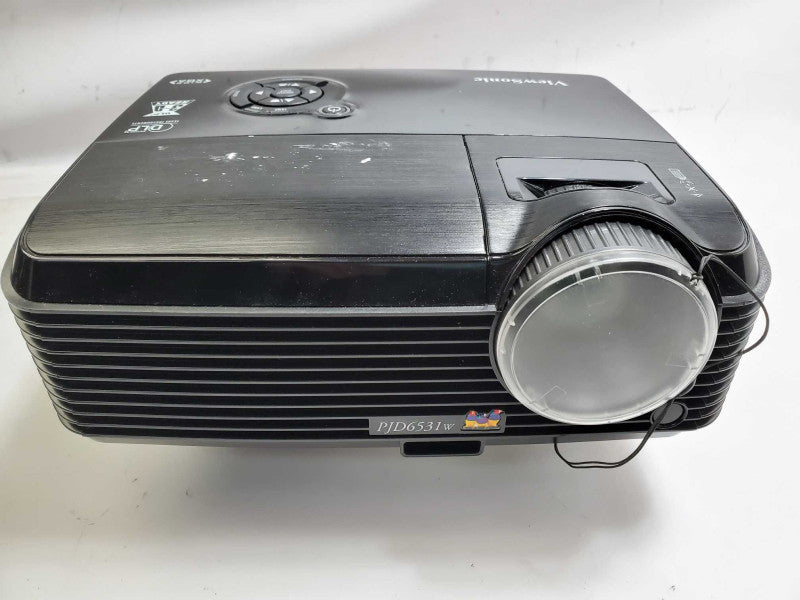 ViewSonic PJD6531w DLP Projector 40hs used  For Parts Or repair )