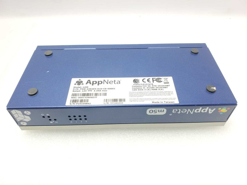 AppNeta M50 FWS-2362E4-A10-CS-E0001, Powers on, Unknown Username/PW, AS-IS _