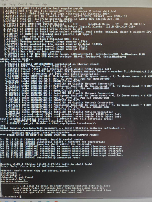 AppNeta M50 FWS-2362E4-A10-CS-E0001, Powers on, Unknown username, AS-IS _