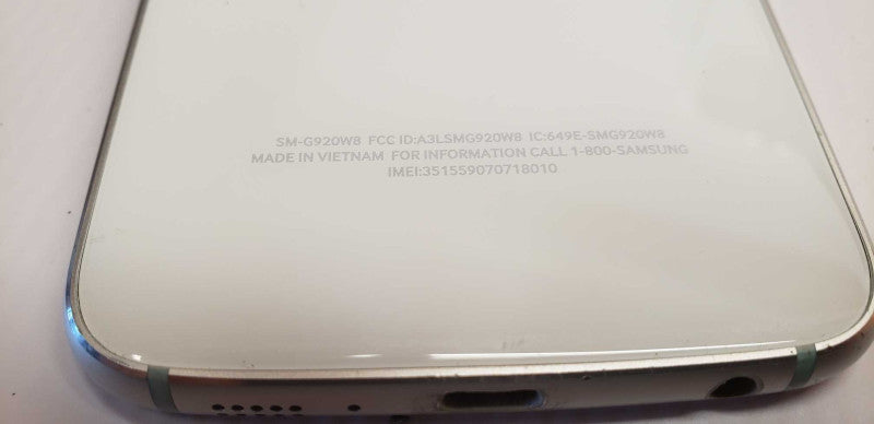 Samsung SM-G920W8 galaxy s6 32GB white 5.1\\" / See Notes #