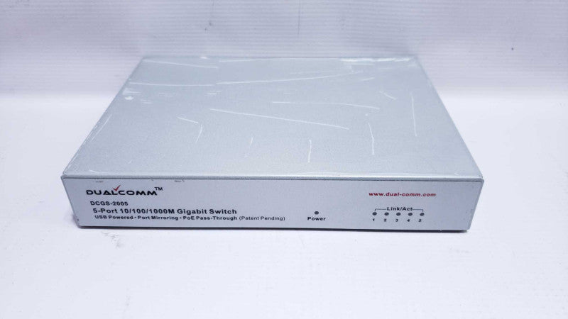 DUALCOMM, DCGS-2005, 5-PORT 10/100/1000 BASE-T ETHERNET SWITCH TAP [