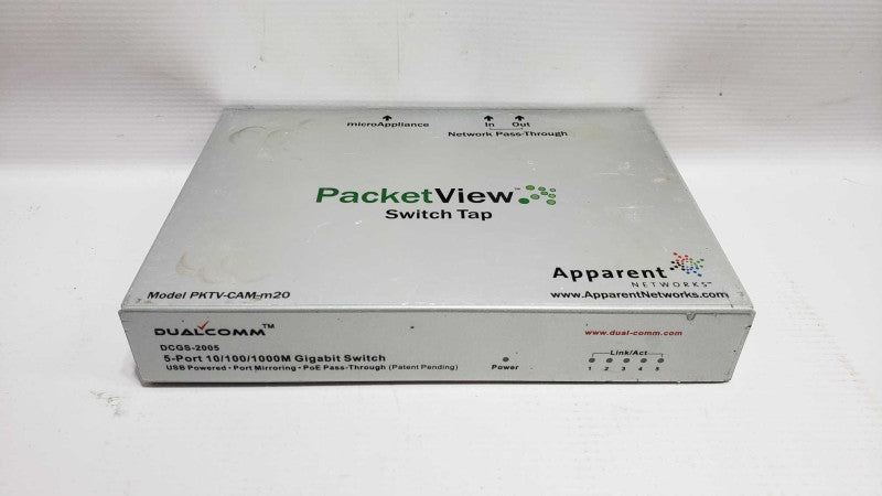 DUALCOMM, DCGS-2005, 5-PORT 10/100/1000 BASE-T ETHERNET SWITCH TAP