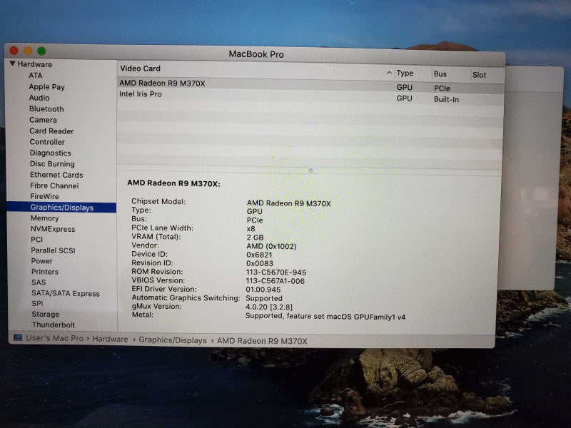 Macbook Pro 2015 15\\" Retina Core i7-4870HQ @ 2.5 GHz 16GB Ram 500GB SSD (