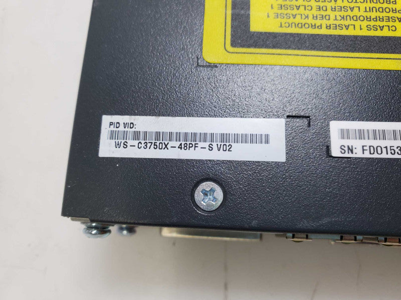Cisco Catalyst WS-C3750X-48PF-S 48-Port PoE+ Gigabit Switch 2x 1100WAC PSU )