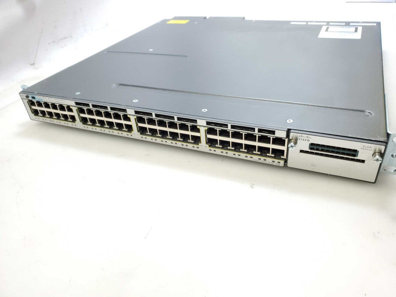 Cisco Catalyst WS-C3750X-48PF-S 48-Port PoE+ Gigabit Switch 2x 1100WAC PSU )