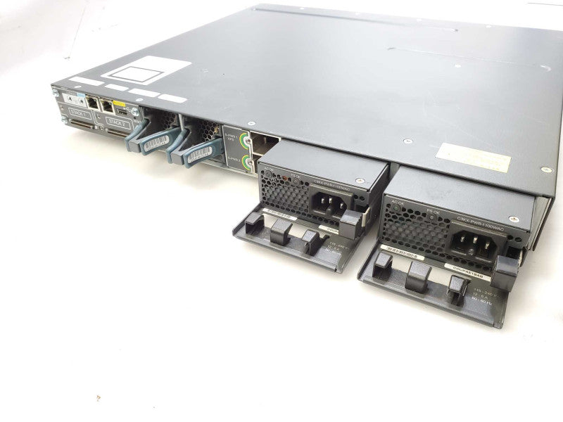 Cisco Catalyst WS-C3750X-48PF-S 48-Port PoE+ Gigabit Switch 2x 1100WAC PSU )