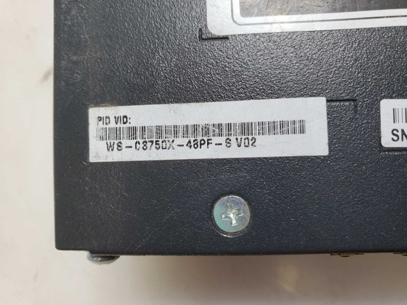 Cisco Catalyst WS-C3750X-48PF-S 48-Port PoE+ Gigabit Switch 2x 1100WAC PSU )