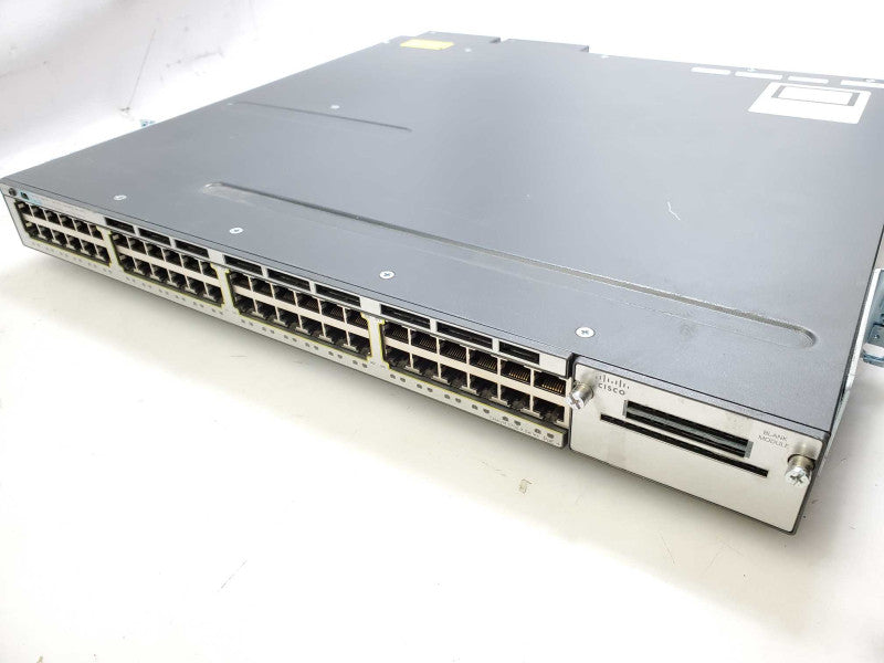 Cisco Catalyst WS-C3750X-48PF-S 48-Port PoE+ Gigabit Switch 2x 1100WAC PSU )