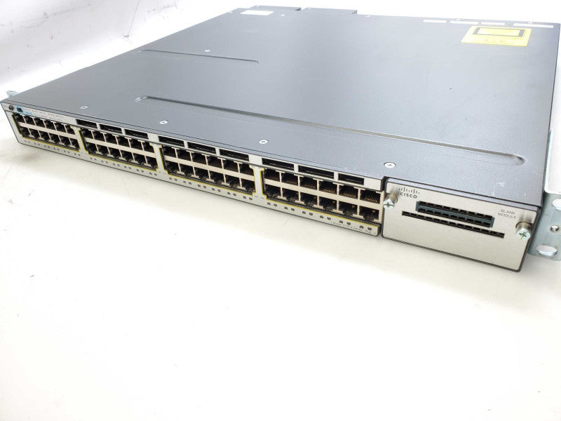 Cisco Catalyst WS-C3750X-48PF-S 48-Port PoE+ Gigabit Switch 2x 1100WAC PSU )