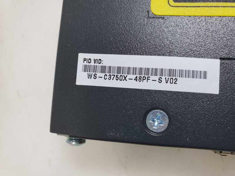 Cisco Catalyst WS-C3750X-48PF-S 48-Port PoE+ Gigabit Switch 2x 1100WAC PSU )