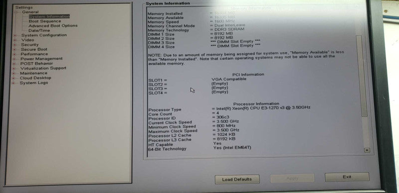 Dell precision T1700 Xeon E3-1270 V3 @ 3.50ghz / 16gb ram / Quadro K600 GPU #