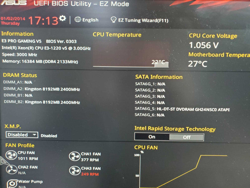 Custom PC- E3 Pro Gaming Mobo, E3-1220 V5 3.0GHz 16GB DDR4 Nitro Radeon RX 460