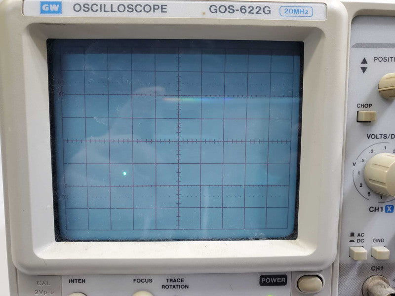 GW Analog Oscilloscope GOS-622G 20MHz _ Power-tested )