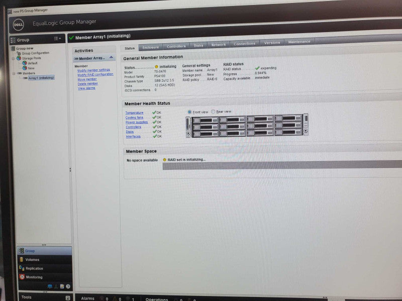 Dell EqualLogic PS4100 w/ 12x 3TB HDDs Storage, 2x Ctrl Mod 12, 2x PSU, Read _