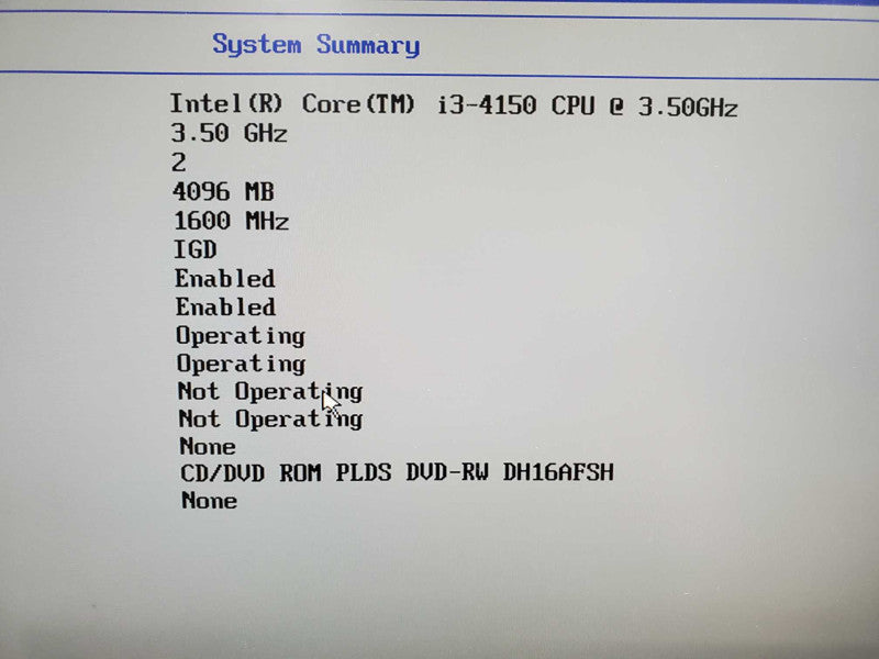 Lenovo ThinkCentre E73 SFF, i3-4150 3.5GHz 4GB DDR3 No HDD |