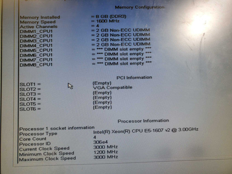 Dell Precision T3610 Xeon E5-1607 v2 @3.0GHz 8GB DDR3 Quadro K600 )