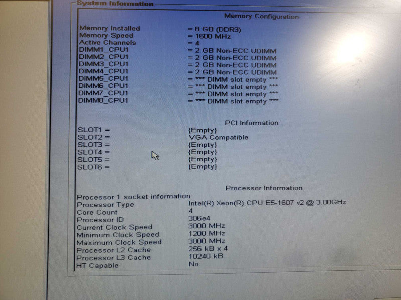 Dell Precision T3610 Xeon E5-1607 v2 @3.0GHz 8GB DDR3 Quadro K600 )