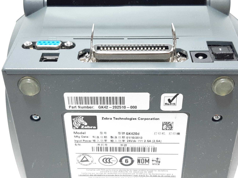 ZEBRA GK420d Thermal Label Printer P/N: GK42-202510-000 +