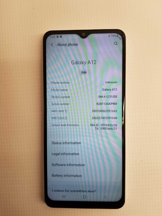 Samsung Galaxy A12 SM-A127F/DS 64G White [