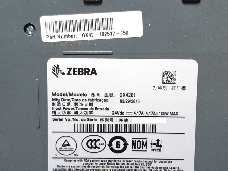 Zebra GX420t Thermal Label Printer  +