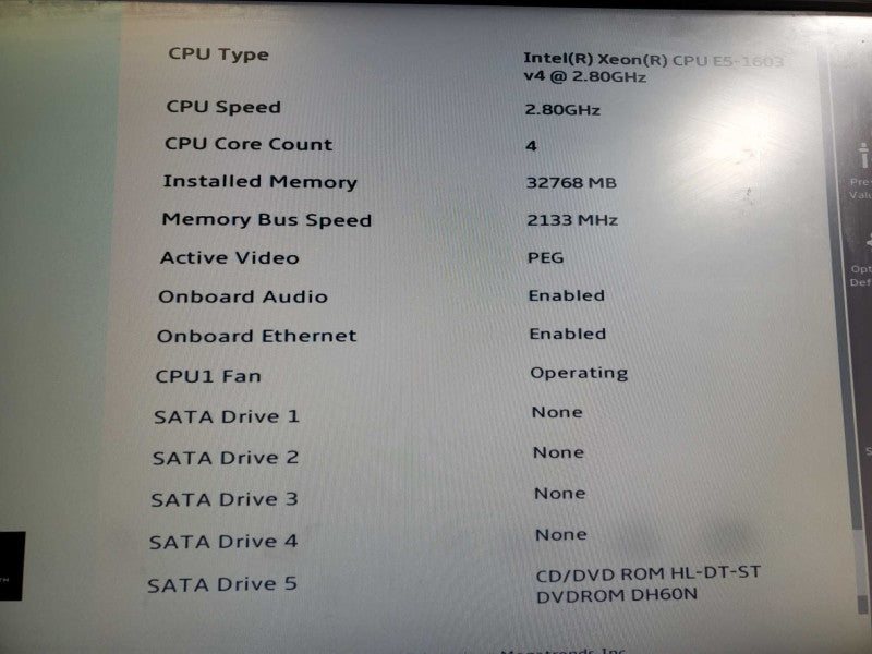 Lenovo ThinkStation P510 Xeon E5-1603 v4 @2.8GHz 32GB RAM No HDD )