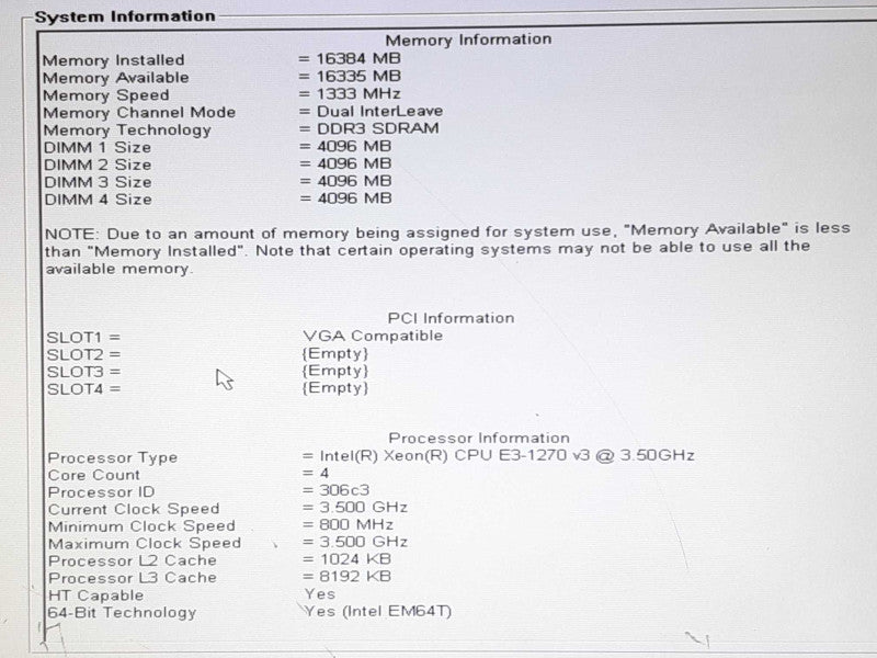 Dell Precision T1700 Xeon E3-1270v3 @ 3.5GHz 16GB RAM Quadro K620 +
