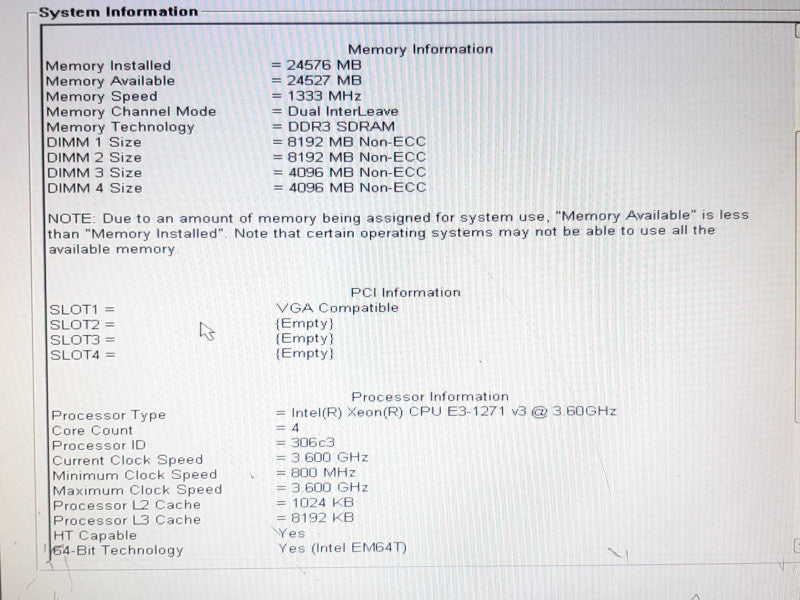 Dell Precision T1700 Xeon E3-1271v3 @ 3.6GHz 16GB RAM Quadro K620 +