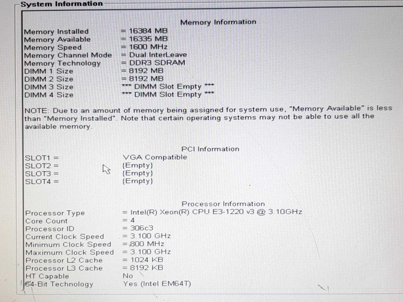 Dell Precision T1700 Xeon E3-1270v3 @ 3.5Ghz 16GB RAM Quadro K600. +
