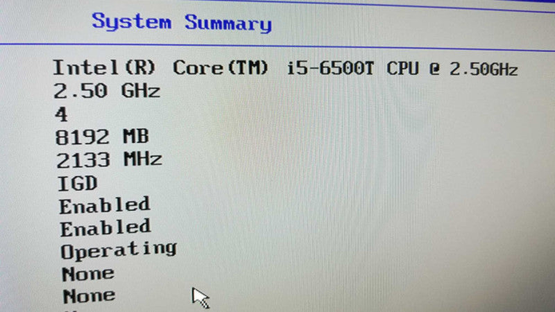 Lenovo Thinkcentre M900 Tiny PC i5-6500T 2.50GHz/8GB, No HDDs ~