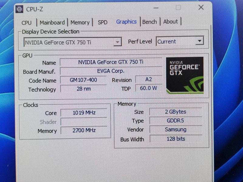 EVGA GeForce GTX 750 Ti 2GB GDDR5 Graphics Card (02G-P4-3751-KR) _