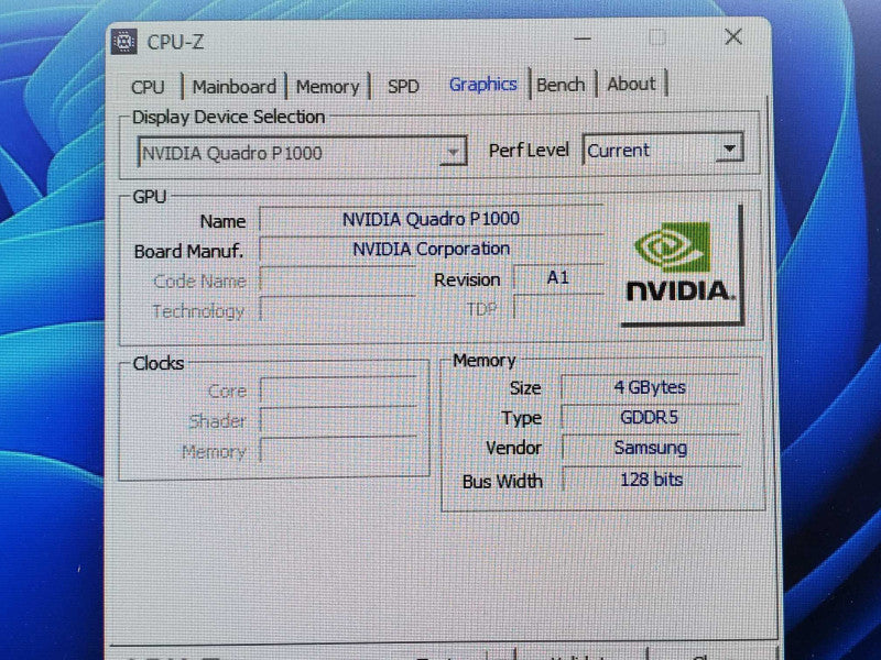 NVidia Quadro P1000 4GB GDDR5 PCIe 4x miniDP LP Graphics Video Card _