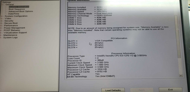 Dell precision T1650 Xeon E3-1270 V2 @ 3.50ghz / 16gb ram / quadro NVS 300 GPU #