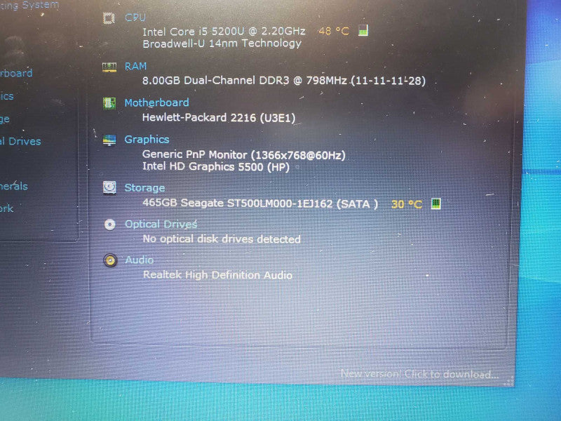 HP Elitebook 840, core I5-5200U 2.2Ghz 8GB RAM 500GB HDD 14 \\" w/ Power adapter _