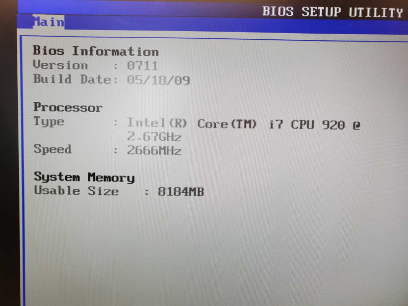 Custom PC Asus P6T WS PRO Core i7-920 @ 2.67 GHz 8GB Ram No HDD (